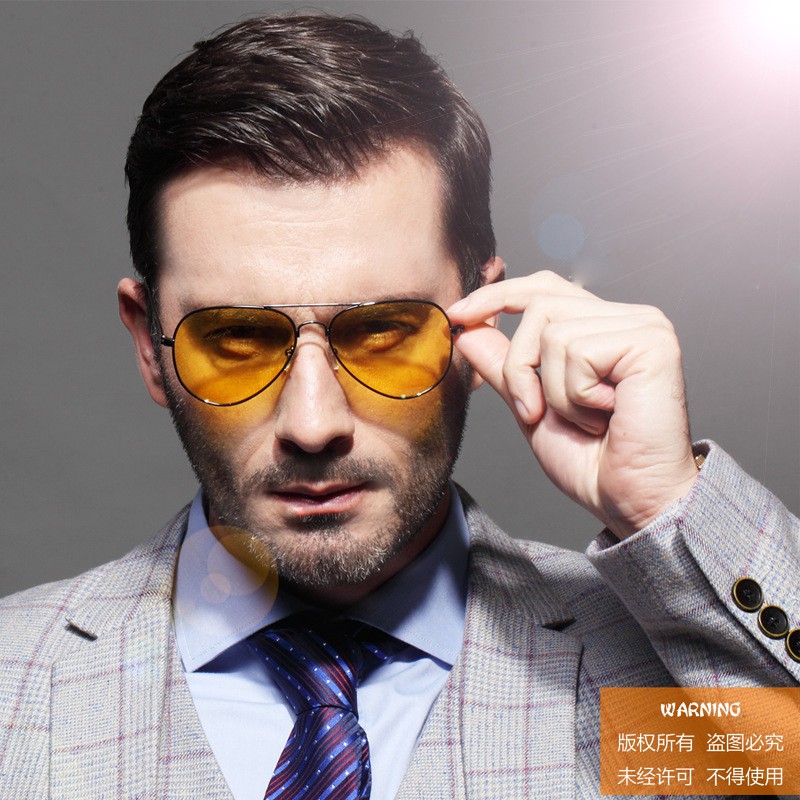 lentes aviador amarillos hombre