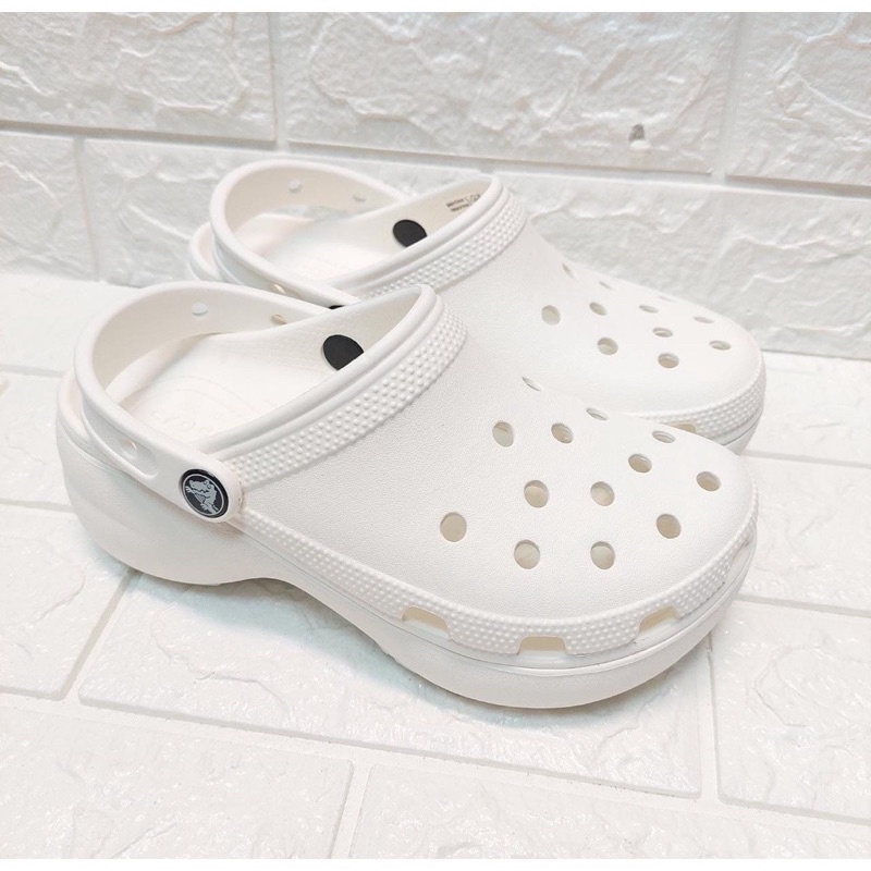 Crocs sandalias zapatos mujer plataforma blanco talla 38-39 CM | Shopee  México