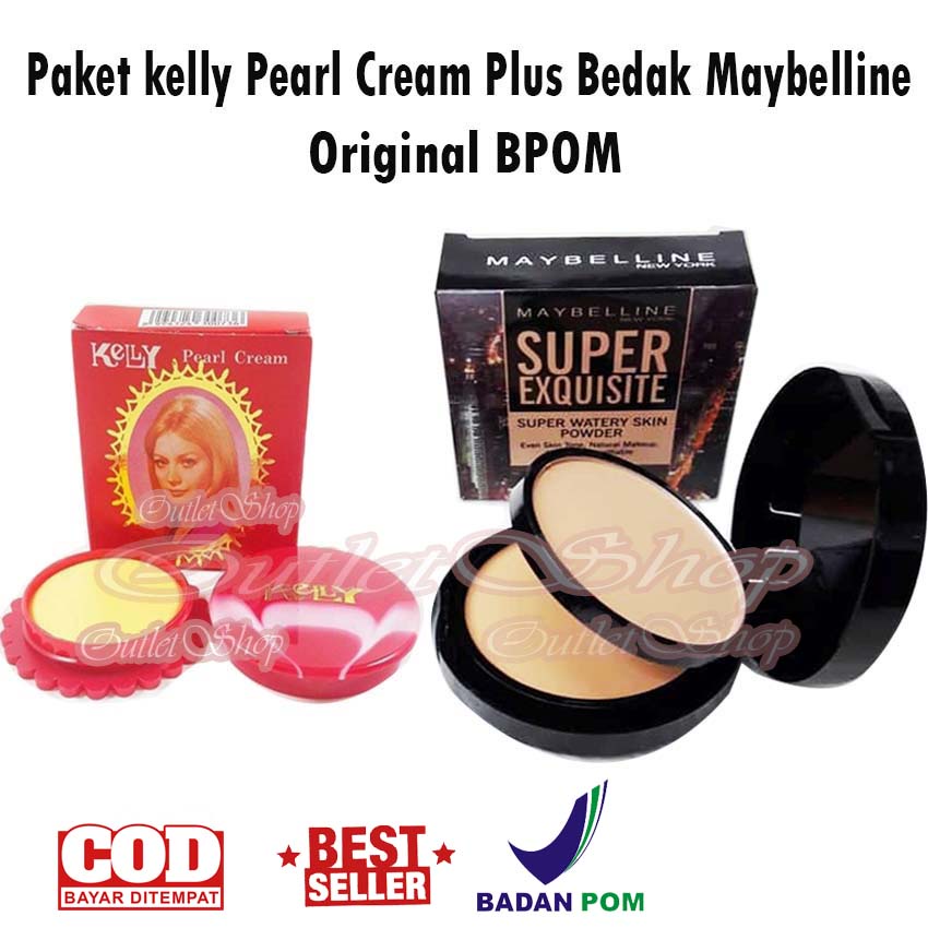 Kelly cream Pearl Package 5gr (Kelly cream) Plus Maybelline Powder Super Equisite 2in1 (polvo sólido y húmedo)