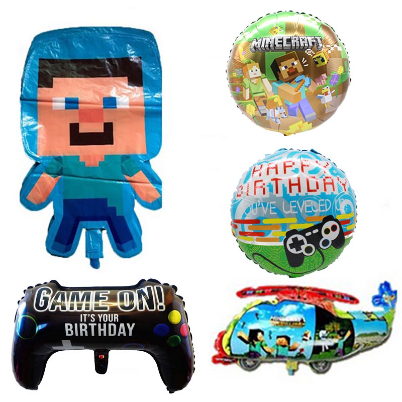 Minecraft globos Minecraft fiesta de cumpleaños globos de papel de