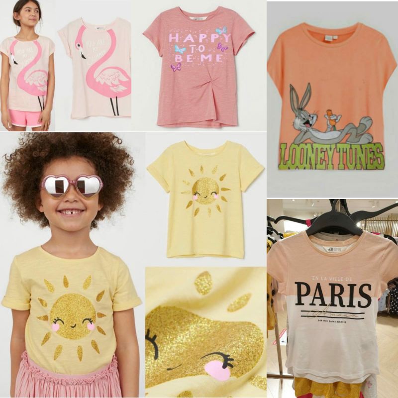 entrega a domicilio Copiar Recordar H&m camiseta para niñas / camiseta para niñas H&M (3-20 años) | Shopee  México