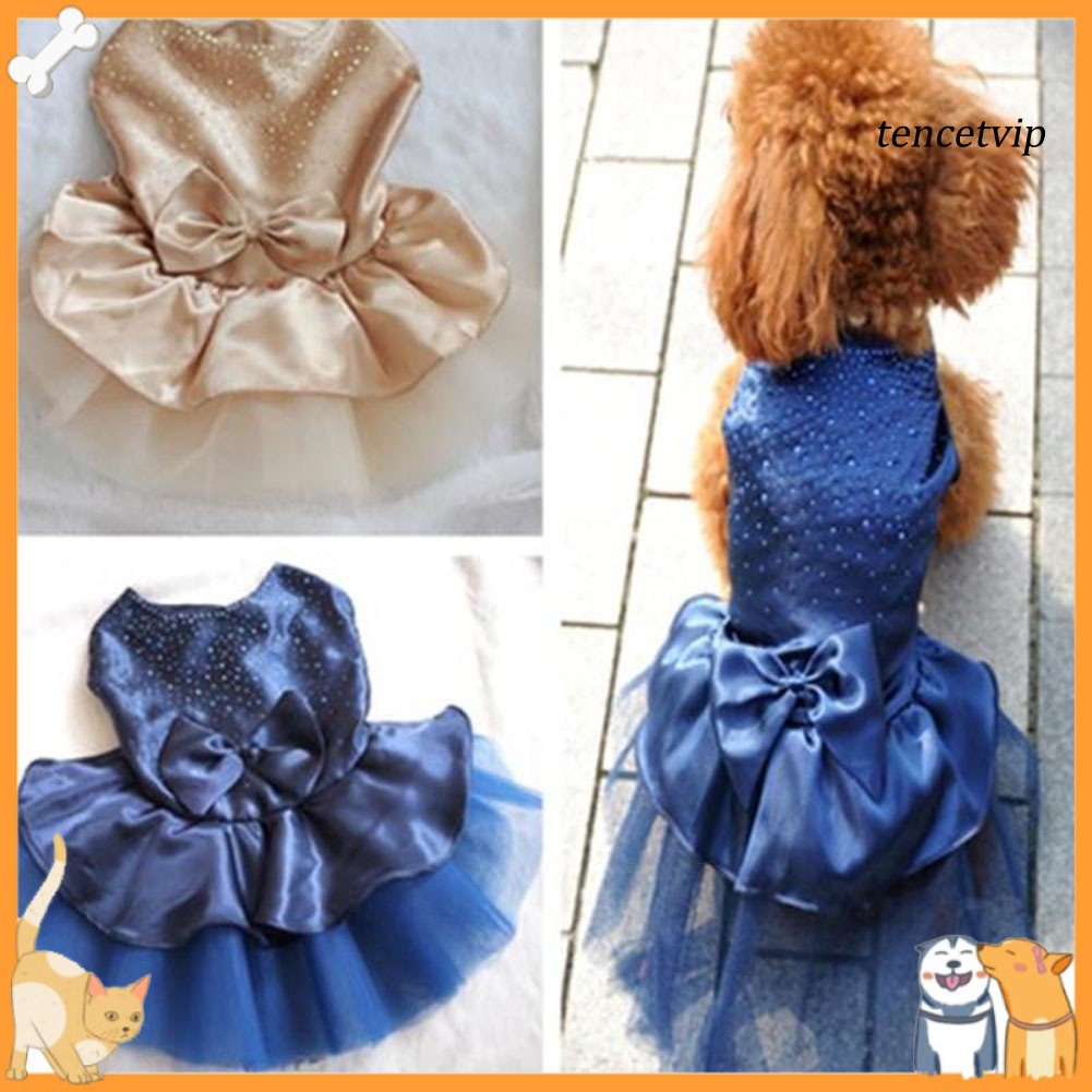 Vip] Ropa De Fiesta De Perro Mascota Femenina , Tutú Con De Seda Imitada Con Lentejuelas | Shopee México