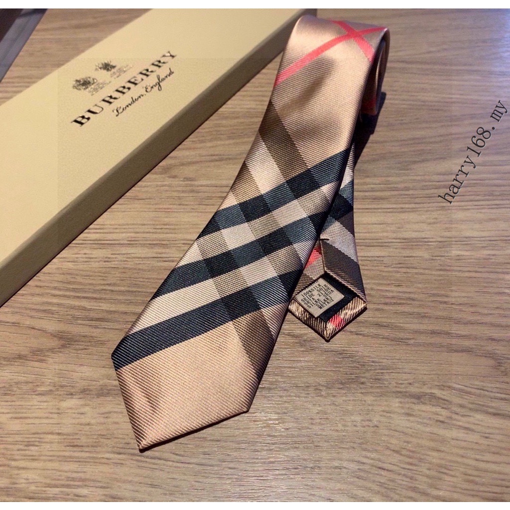 BURBERRY corbata de seda de cuadros de lujo M612 | Shopee México