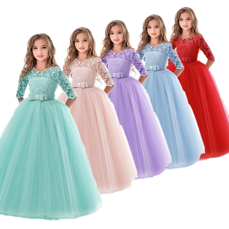 Vestidos De Boda Para Niños Para Niña Vestido De Fiesta Princesa Verano  Adolescentes Dama De Honor 8 10 12 14 Años | Shopee México