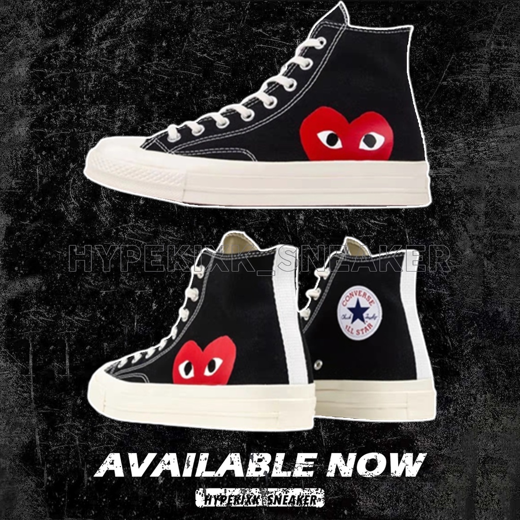 Converse Chuck 70 Low Top x Comme des Garcons Play Canvas'cdg Black 150206C  Zapatos Para Hombre Y Mujer/Zapatillas | Shopee México