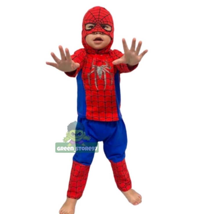 Spiderman niños máscara de ropa de tela/spiderman traje de niño máscara de  tela | Shopee México