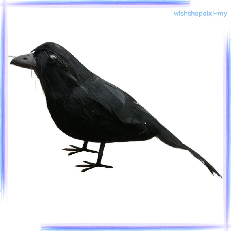 6 rebanadas artificial realista de aves Raven jardín árbol boda 