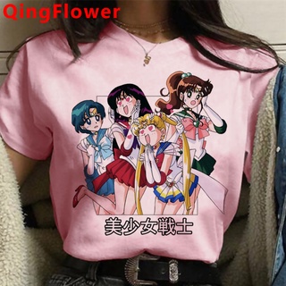 Sailor Moon Camiseta Mujer tumblr Estética Japonesa Pareja Ropa harajuku |  Shopee México