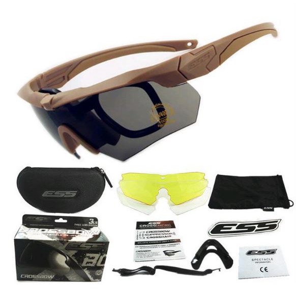 Gafas de sol tácticas ESS con UV, vidrio militar | Shopee