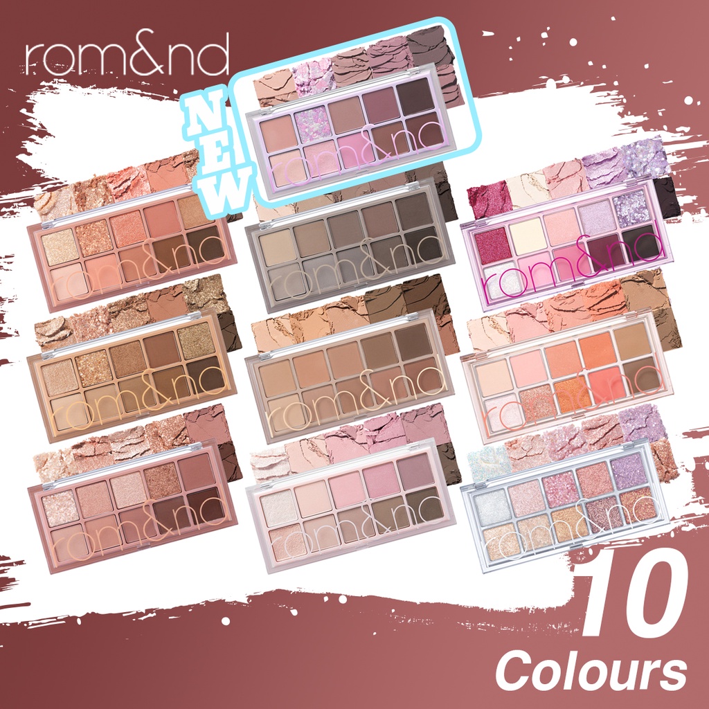 [rom&nd] Better Than Palette (10 Colores) romand Mate Glitter Maquillaje De Sombra De Ojos