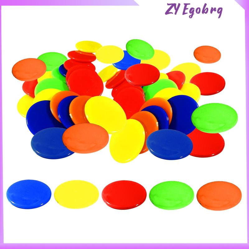 Keriber 204 piezas Bingo Chips De Plástico Transparente contadores de conteo de color Marke 