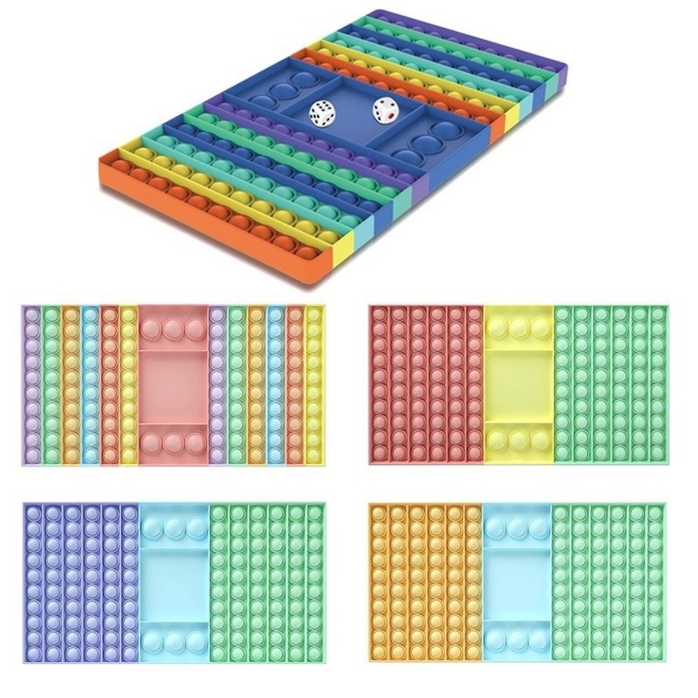 Spot Hot Sale Tamano Grande Pop Its Fidget Toy Empuje Burbujas Alivio Del Estres Ninos Pop It Tiktok Juego De Tablero De Ajedrez Shopee Mexico