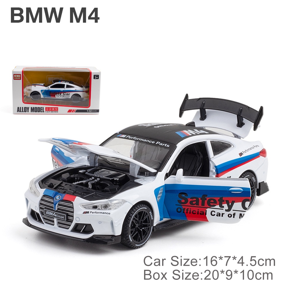 Color : Blue Vehículos Motor Escala 1:64 para BMW para M4 Coche Deportivo De Aleación Estática Modelo De Coche Fundido A Presión Modelo Colección Adultos 