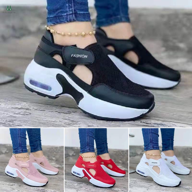 Womens Orthopedic Air Cushioned Sole Flying Woven Sneakers For Couple Walking Shoes Casual 8984