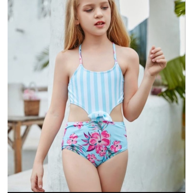 Traje de baño para niñas de 4 a 11 años bikini importado para niños | Shopee