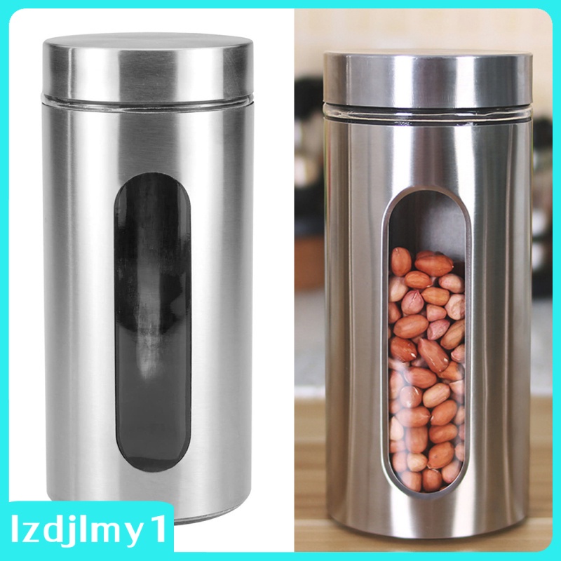 Stainless Steel Glass Jars With, Airtight Glass Food Storage Containers With Stainless Steel Lid