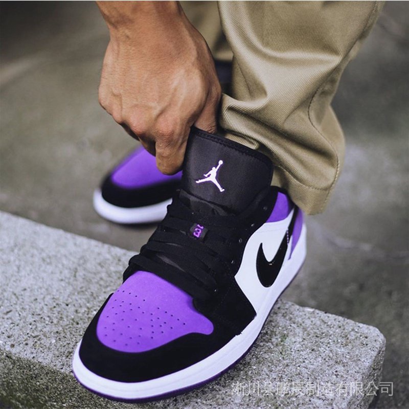 No puedo Esperar petrolero Nike6810 Air Jordan 1 Bajo AJ1 Moda Zapatillas Bajas Negro Y Morado  Monopatín Retro Zapatos Todo Partido De Baloncesto | Shopee México