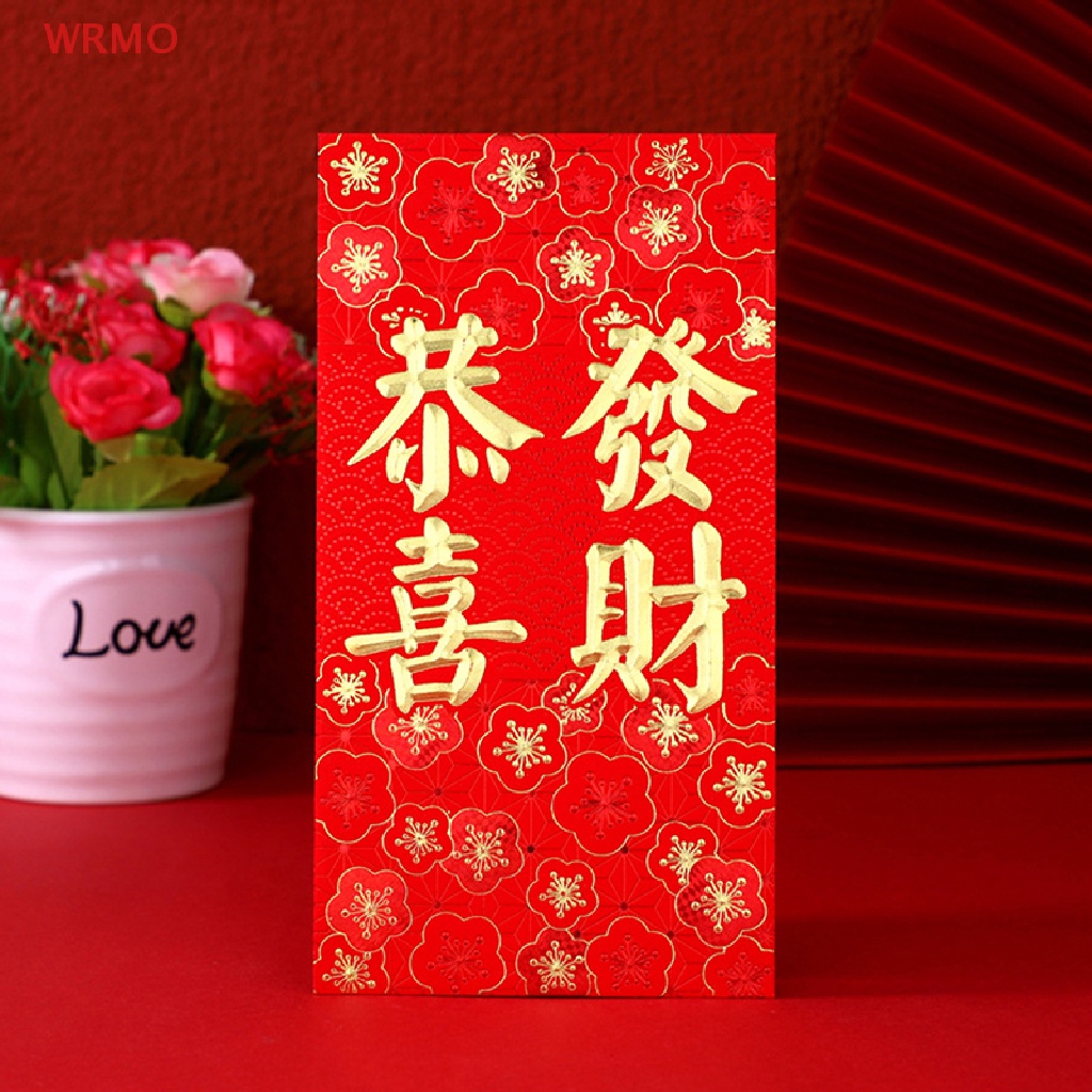 Sobres rojos chinos 2021 Bolsas de dinero de la suerte Paquetes de año de buey chino rojo Carne de res Hongbao para el Festival de primavera Año nuevo Cumpleaños 30pcs 