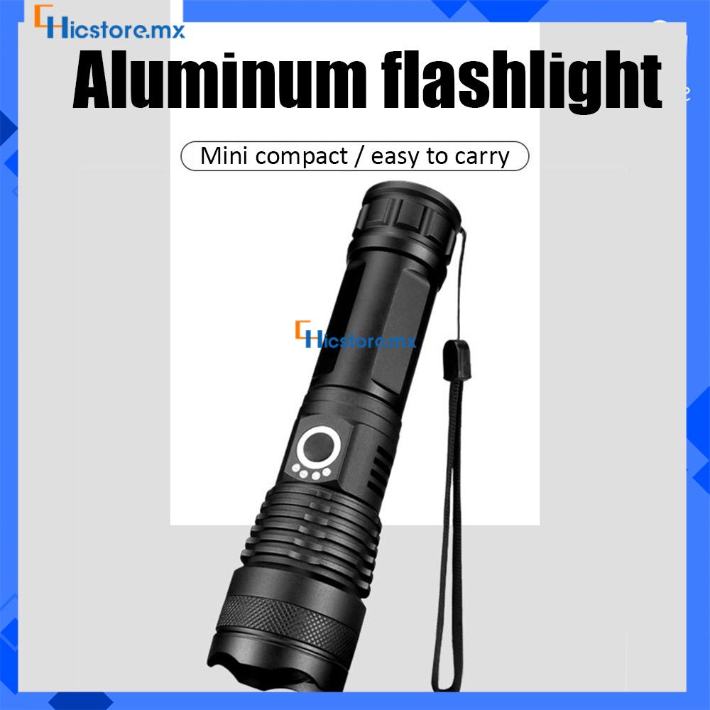 para interior y exterior senderismo camping linterna táctica impermeable iToncs con zoom ajustable con 4 modos Linterna LED recargable por USB