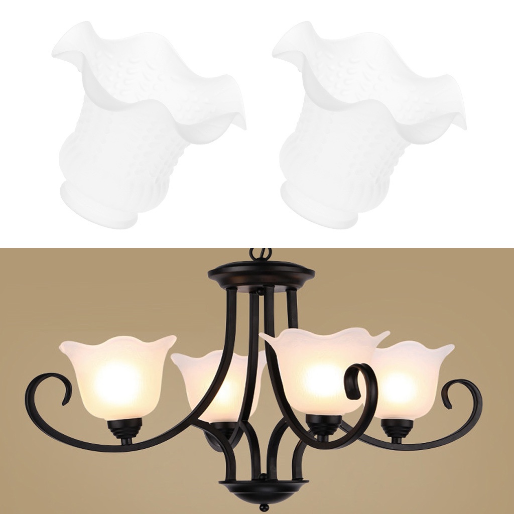 Dynwave1 2pcs Glass Ceiling Fan Light Chandelier Wall Sconce Light Lamp Shades Cover Shopee Mxico