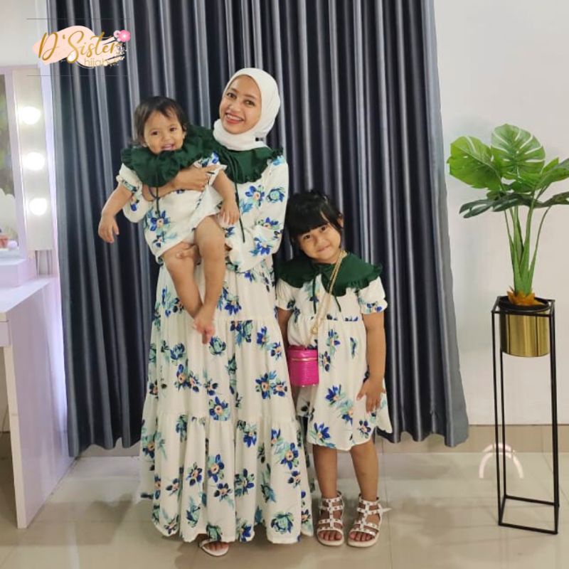 Niña Vestidos Madre e Hija Vestido Impresión de Flores Casual Manga Larga  Fiesta Ropa Familiar Igual para Mujer Niña 