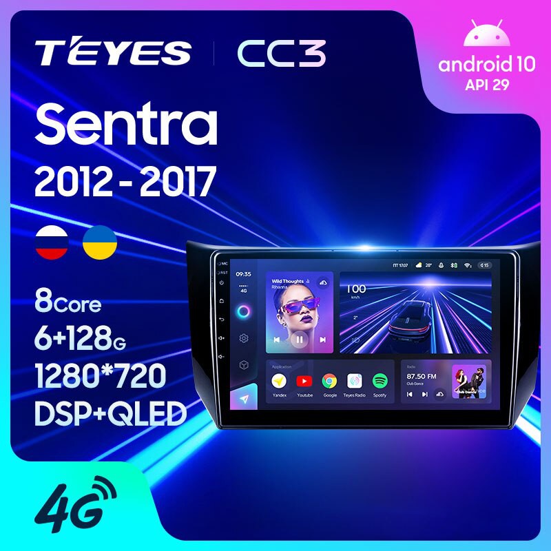 TEYES CC3 Para Nissan Sentra B17 2012-2017 Radio De Coche Reproductor De Vídeo Estéreo GPS No 2din 2 din DVD Vehículo