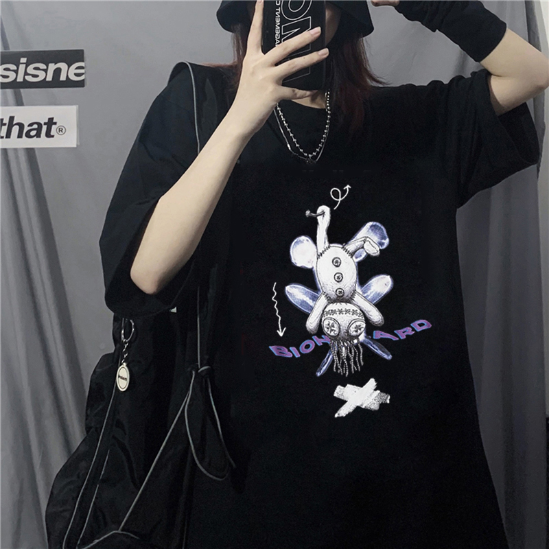 y2k kawaii ropa más el tamaño de las mujeres ropa goth gráfico camisetas de  verano para ropa gótica harajuku coreano moda camiseta | Shopee México