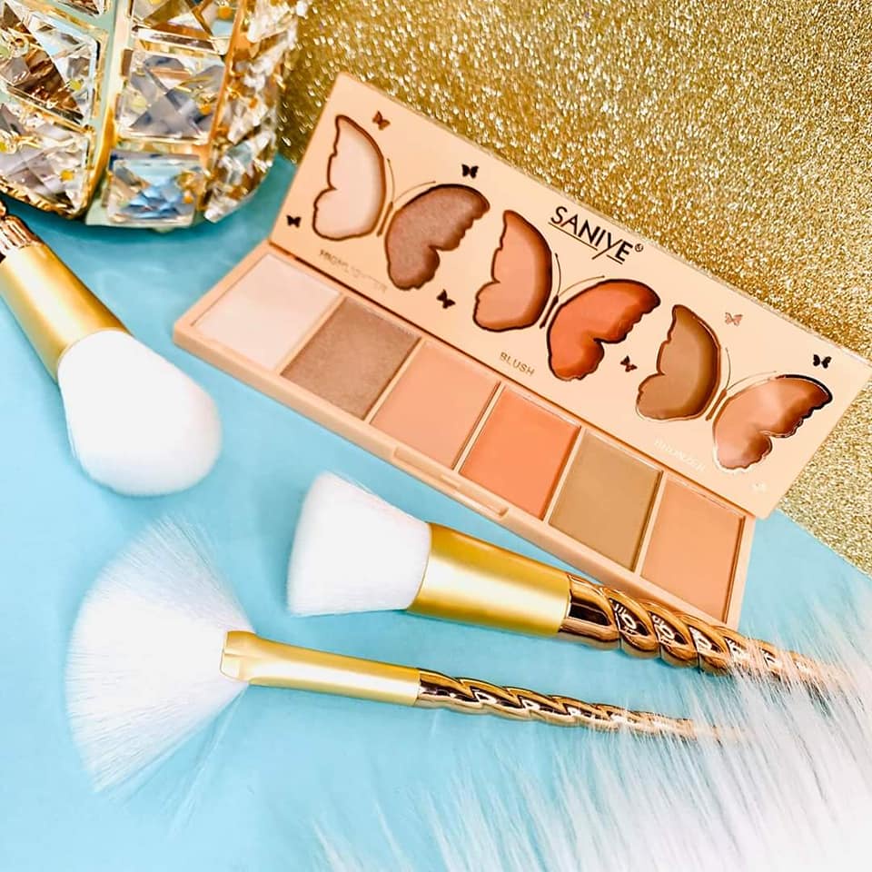 Saniye 3 en 1 Mariposa Iluminador + Blush + Bronzer Shopee México