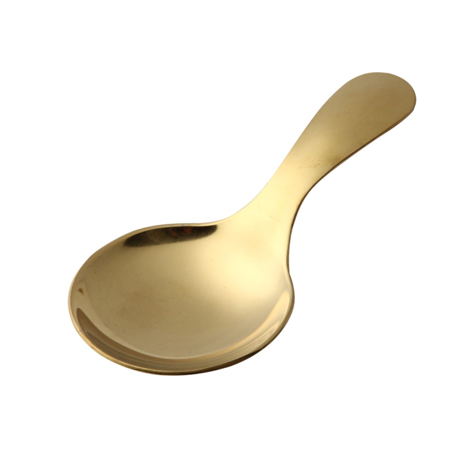 TOMYEUS Cucharones para Sopa Cuchara Creative 304 Cuchara for Comer una Cuchara de postres Cuchara de Cuchara de Doble Color sólido Cucharas Color : Gold 