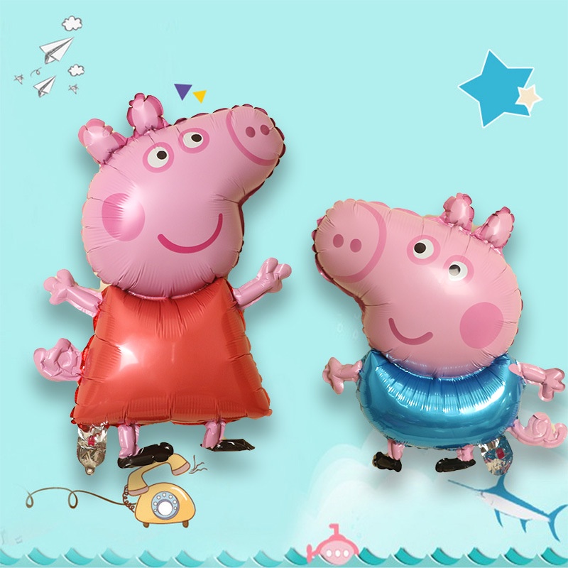 Globos De Peppa Pig De Dibujos Animados George Decoración De Fiesta De  Cumpleaños Para Bebés | Shopee México