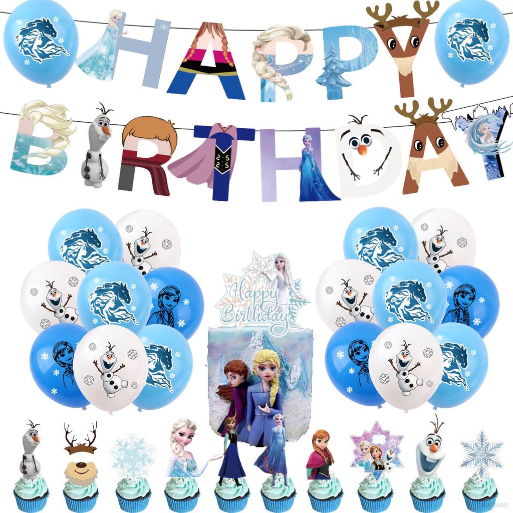 CYSJ 5 Pcs Princesa Congelada Cake Topper Frozen Decoración de Tartas Figuras Decoración para Tarta de cumpleaños de Figuras de Dibujos Animados del Fiesta Suministros 
