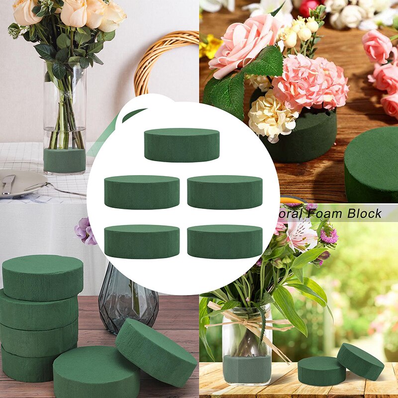 5/10/15pcs Bloque De Espuma De Poliestireno Redondo Espumas Florales Para  Flores Artificiales Verdes Arreglos Soporte Decoración Del Hogar Boda |  Shopee México