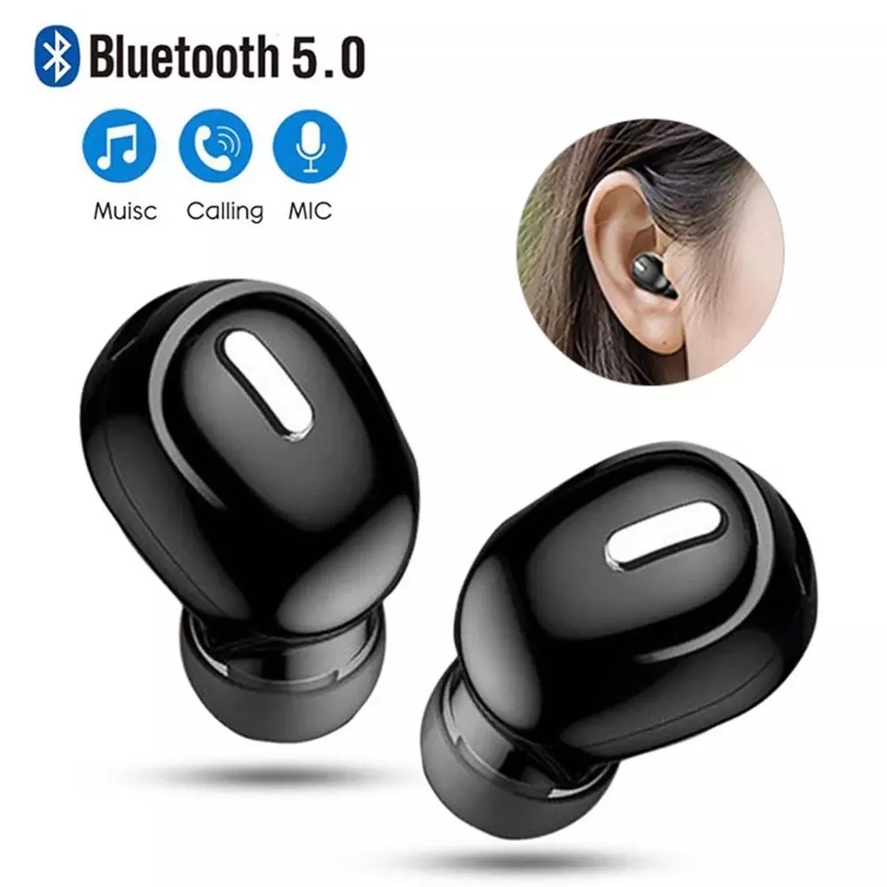 Mini Auricular Bluetooth Con Micrófono Música Para Smartphone Manos Libres 