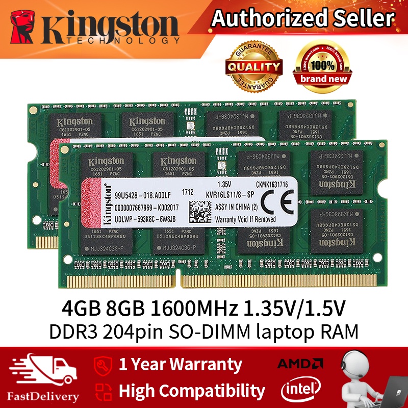 Kingston Sodimm Ddr3 4gb Ddr3L 4gb Ddr3 8gb Ddr3L 8gb 1600mhz / PC12800 1333mhz / Pc10600 Laptop Ram Memória para notebook