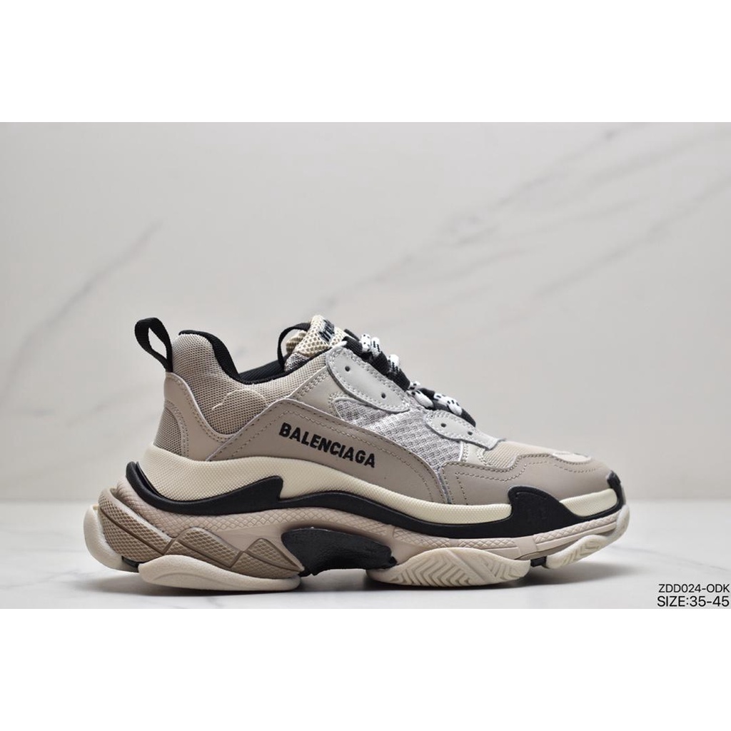 Original Balenciaga Triple S Generación Seis Capas Gruesa Combinada Suela Papá Zapatos Estilo Cojín De Hombres Deportes Tenis 123 | Shopee México