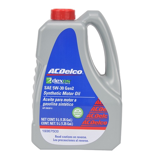 Aceite Sintético ACDELCO 5W30 Dexos Gen 2 Garrafa 5 litros