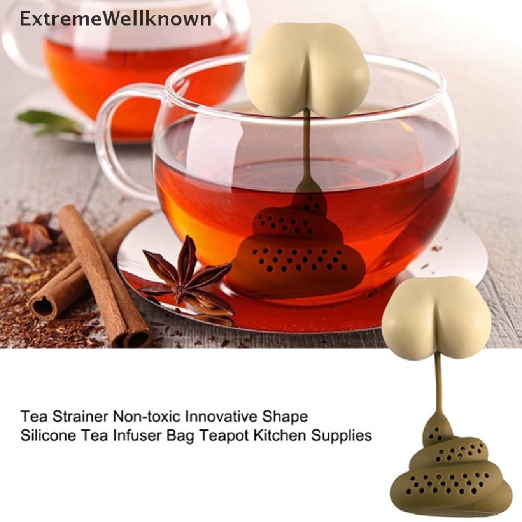 Filtro de té Nerplro divertido filtro de té en forma de caca infusor de té portátil 