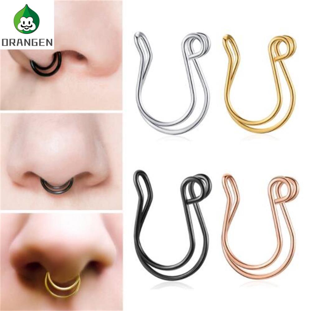 ARO y hombres Aro nasal Perforación falsa Anillo nasal Otonasal Anillo labial 