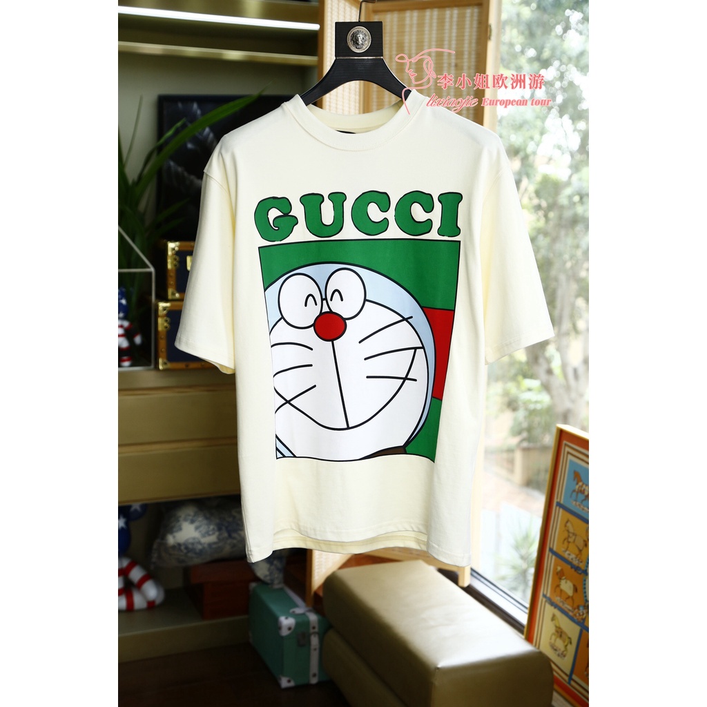 Camiseta Gucci 100 % Algodón Logo Para Hombre Y Mujer Shopee México