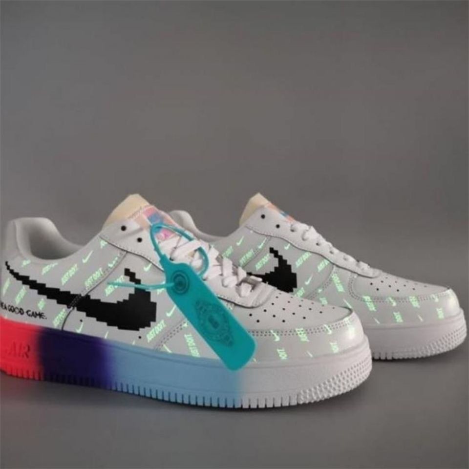 air force 1 pixel multicolor