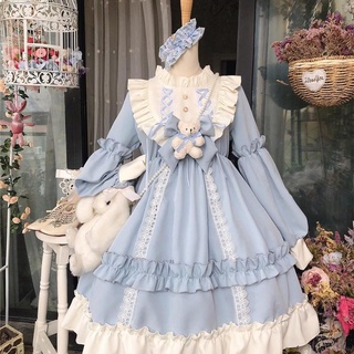 Japon s G tico Lolita Vestido De Las Mujeres Kawaii Arco Oso De