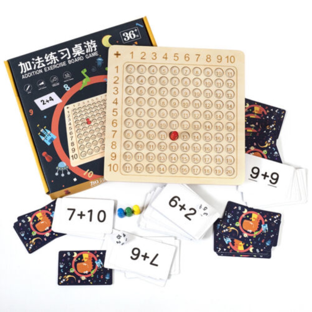 juego de aprendizaje para niños números continuos Juguete de madera de cientos de tablas Montessori 1 100 