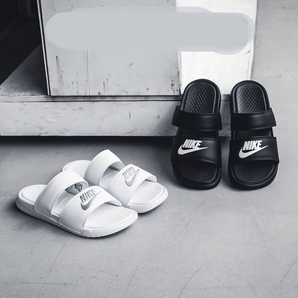 Nike Benassi Jdi Slides Sandalias Slip Ons Negro Blanco Zapatillas Para Deportes De Playa Chanclas Para Hombres Mujeres Shopee Mexico