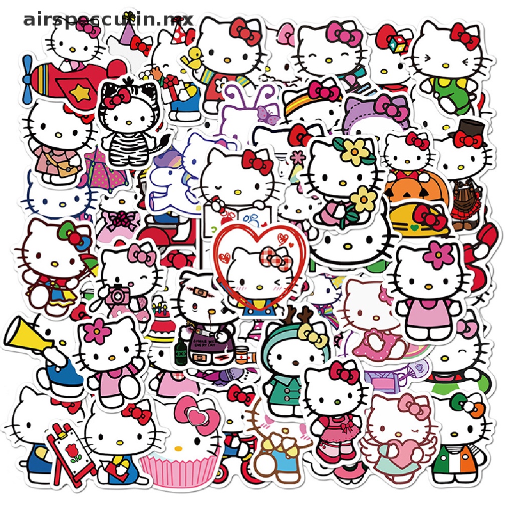 100pcs Hello Kitty Stickers Kawaii Stickers Vinyl Waterproof Stickers Cute Stickers for Kids Teens Laptop Stickers Water Bottle Stickers Computer Stickers for Guitar Computer Decal 