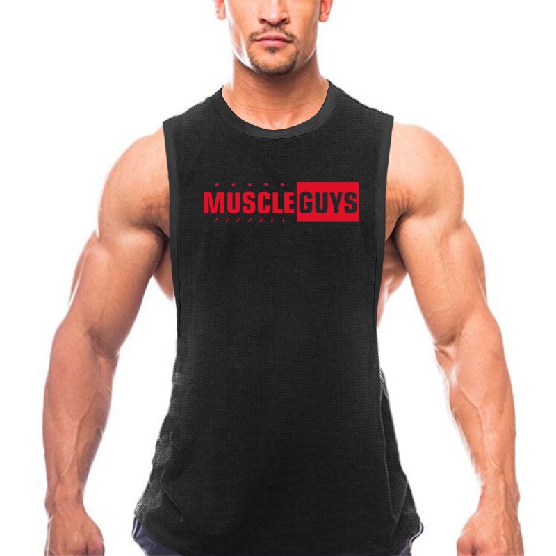 Hombre Camisetas Elástica de Fitness sin Mangas Tank Top Gym para Fitness Muscle Estampado sin Mangas con Capucha Culturismo Algodón 