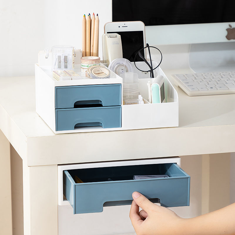 Organizador oculto autoadhesivo bajo escritorio cajón organizador caja
