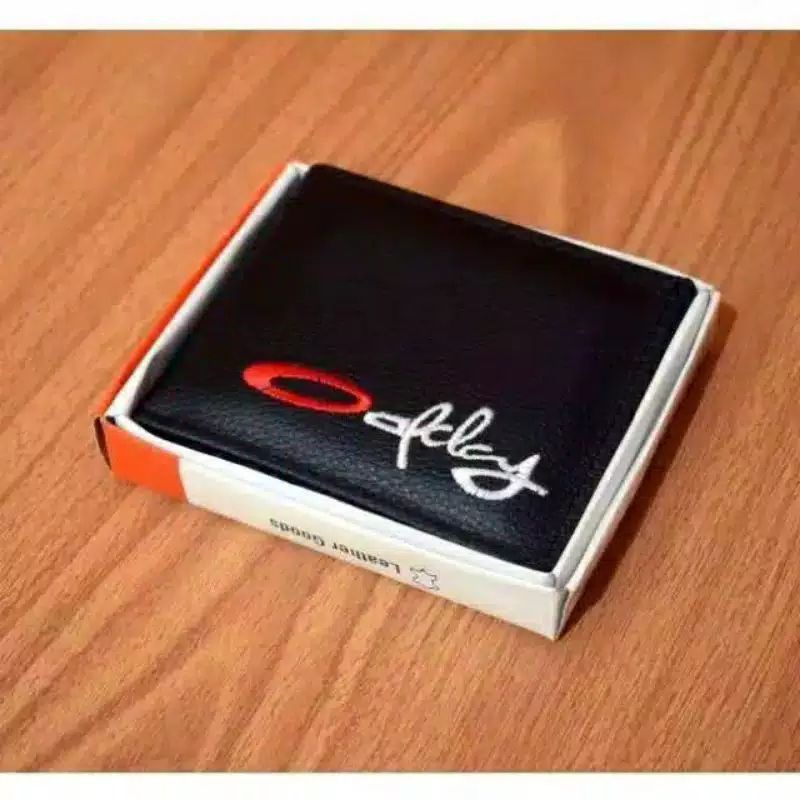 Cartera de los hombres OAKLEY negro bordado caja libre | Shopee México