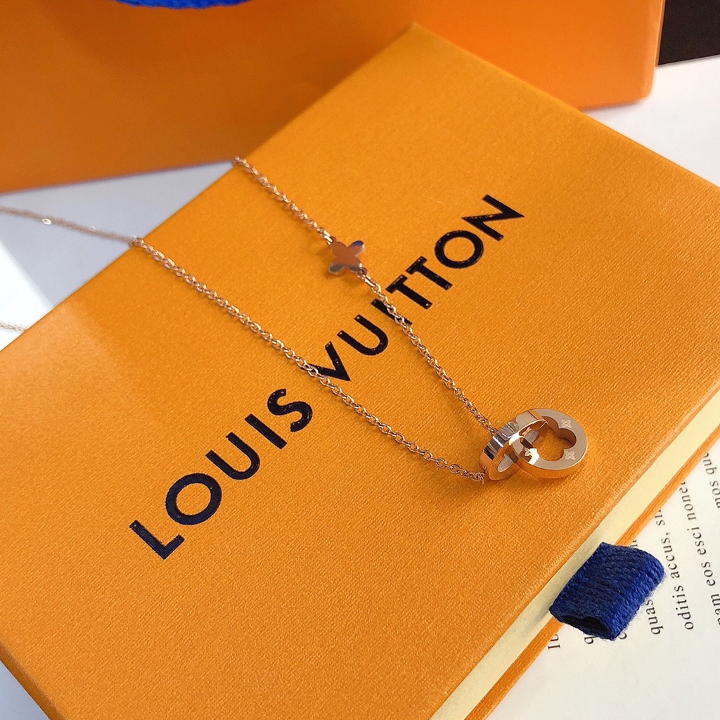 LV Louis Vuitton Collar Colar Delicada Joyería Regalo De Lujo Hombre Mujer  X301 WNAS