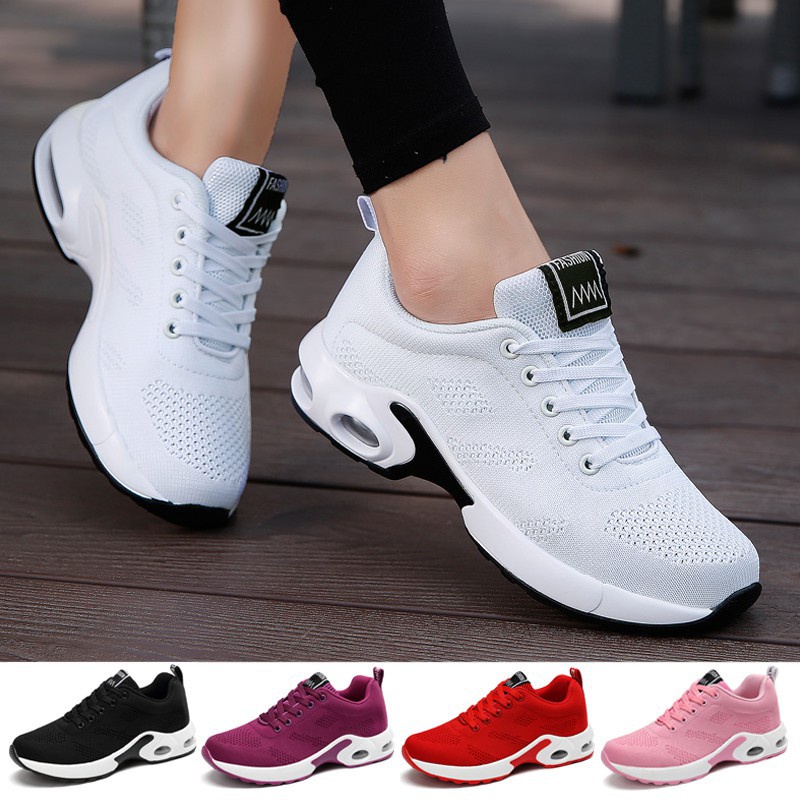 DK zapatos deportivos para mujer/tenis blancos/tenis de malla transpirables planos/zapatos casuales | Shopee México