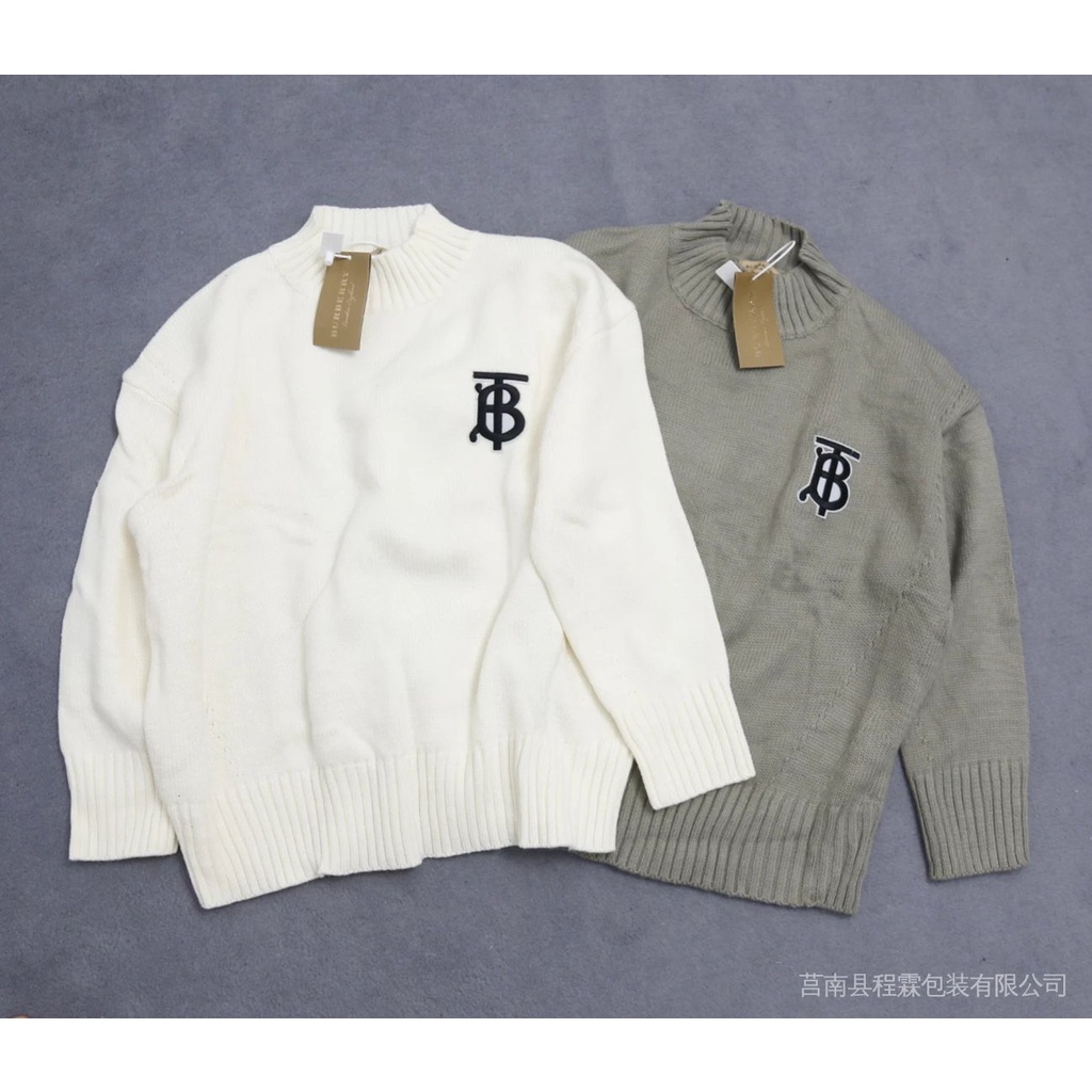 Burberry-Suéter De Punto Para Hombre , Diseño Bordado De TB | Shopee México